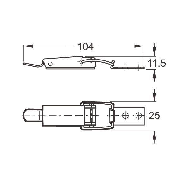 Hafele Gergi Kilidi Çelik Galvaniz 104mm