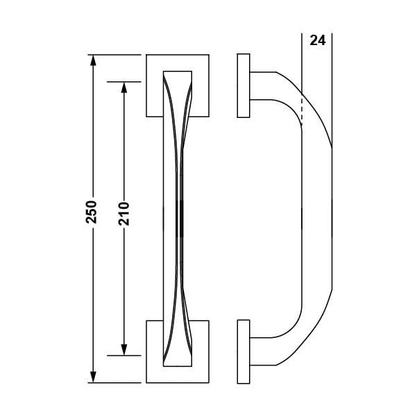 Hafele Çekme Kol Leo 250mm Antrasit