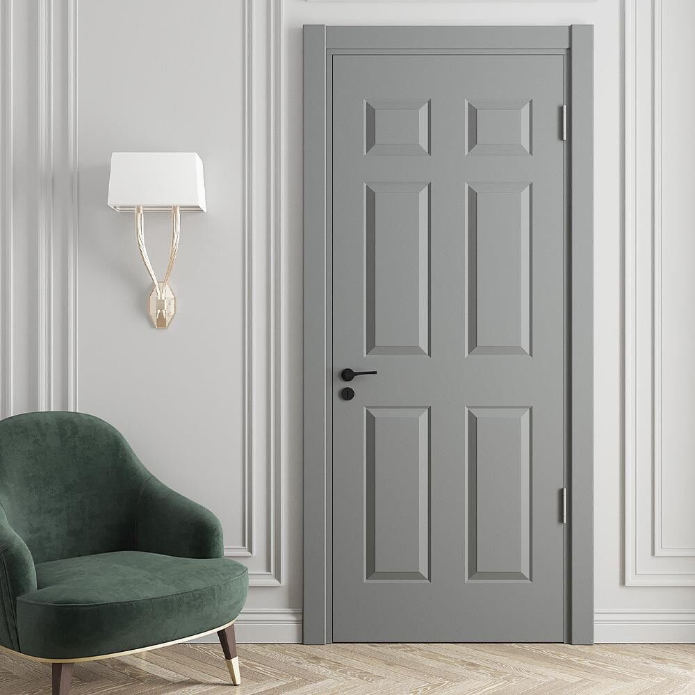 Teta Home Toros Amerikan Panel Kapı WC-Banyo - Gri - 87x203 - 14/17