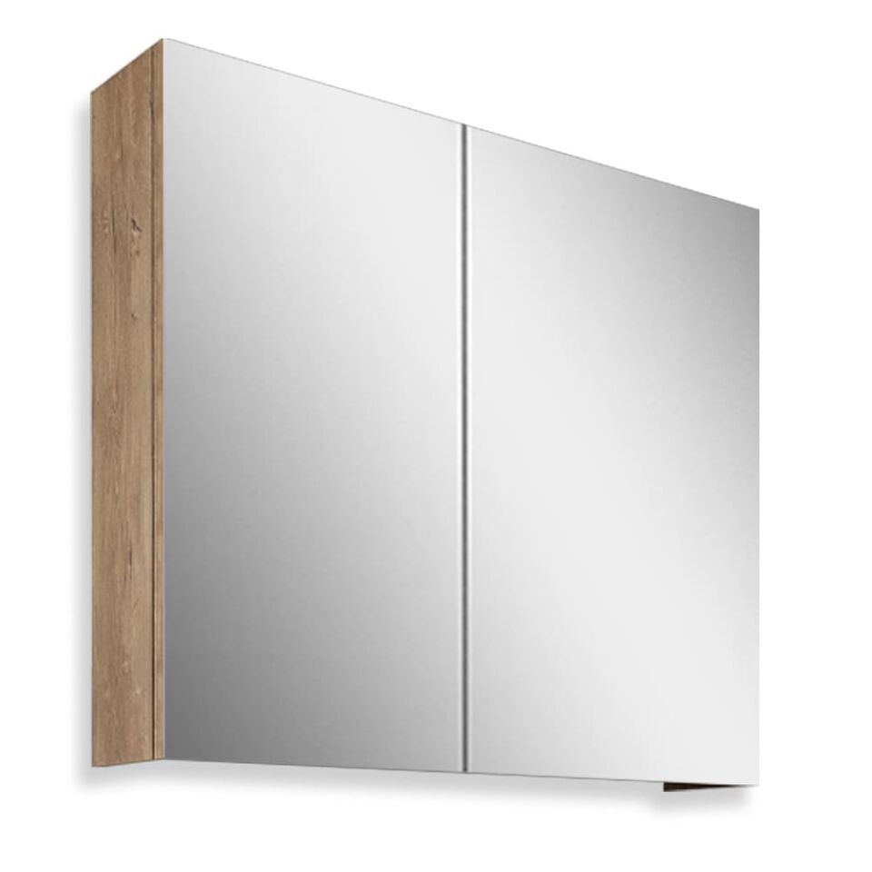 Teta Home Yalova 65 cm Mdf Banyo Aynalı Üst Dolap Kafkas Meşe