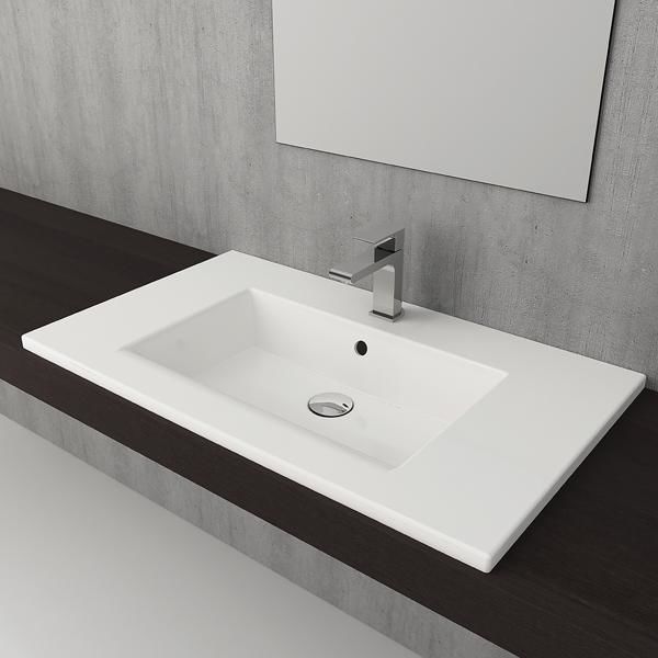 Hafele Banyo Lavabosu Tierra 80 815x475mm Parlak Beyaz Renk