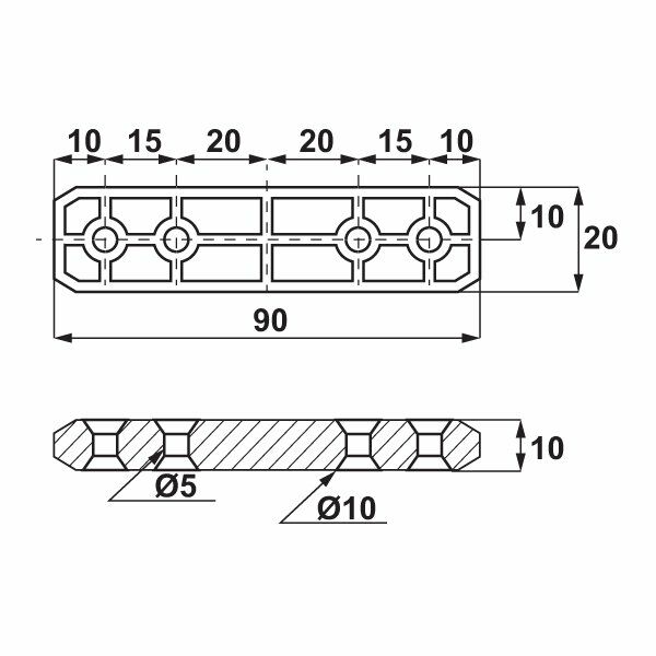 Hafele Snap Panel Bağlantısı, Hizalama Çubuğu