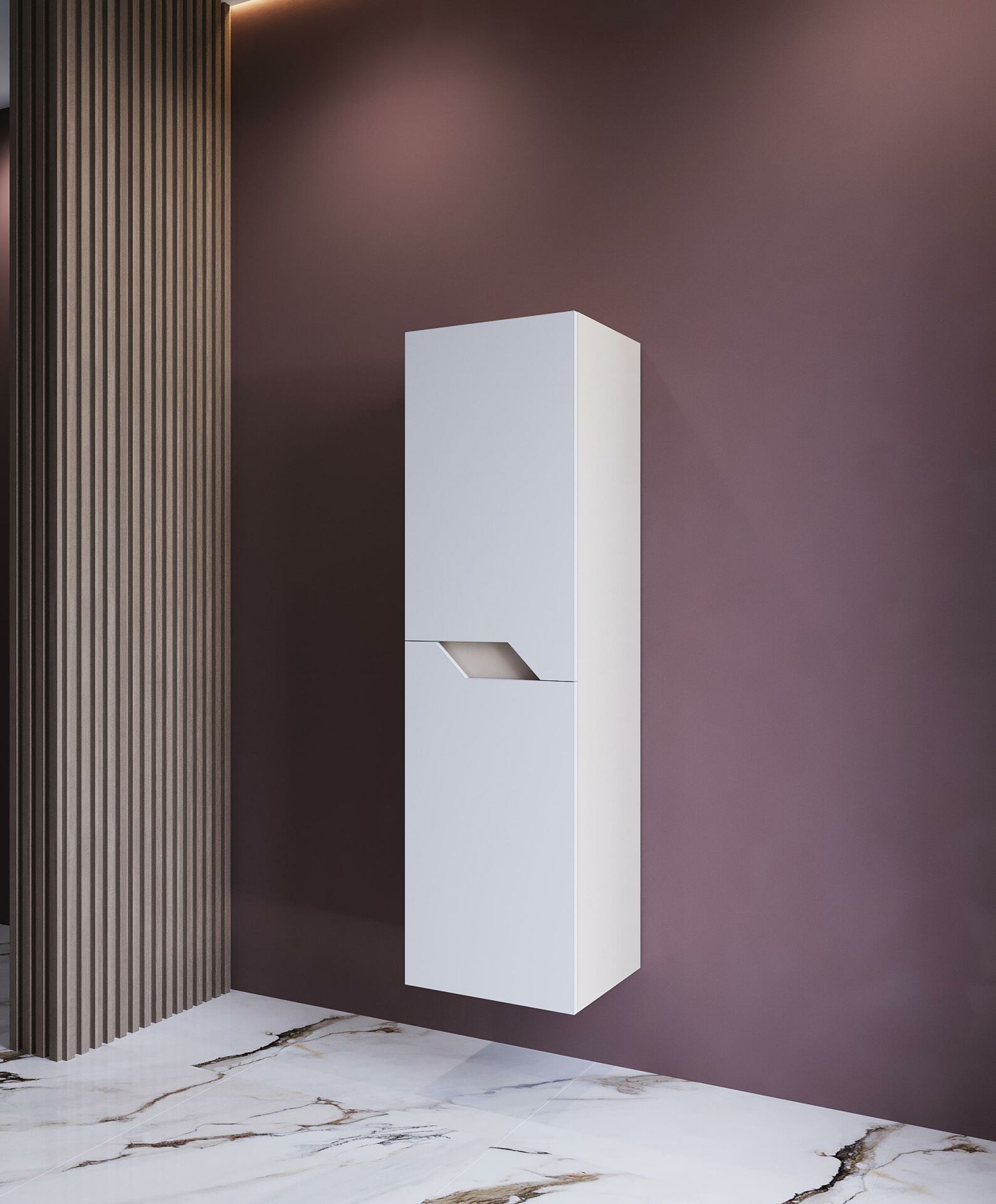 Teta Home Napoli Mdf Banyo Boy Dolabı Krem-Beyaz