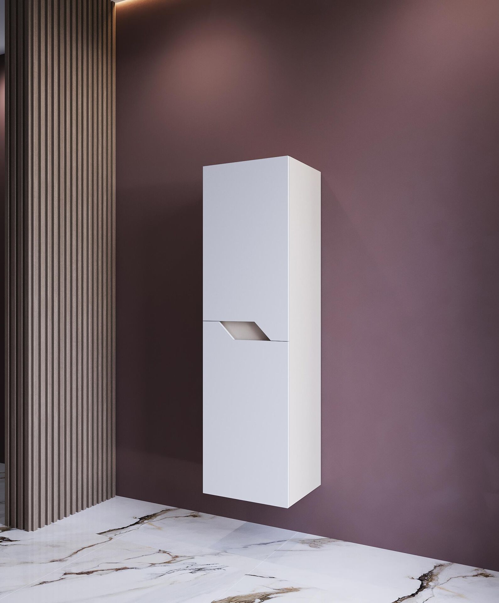 Teta Home Napoli Mdf Banyo Boy Dolabı Krem-Beyaz