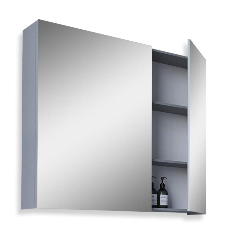 Teta Home Madrid 80CM Mdf Banyo Aynalı Üst Dolap