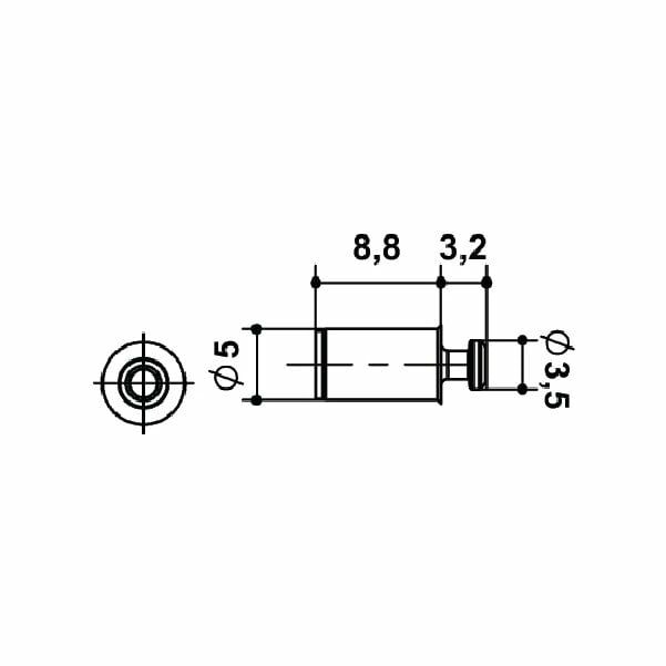 Hafele FLY Yaylı Mil Bastırılarak Ø 5mm