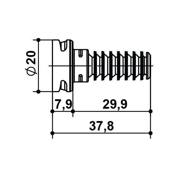 Hafele FLY Gizli Raf Bağlantı, Gövde , Ø 20mm