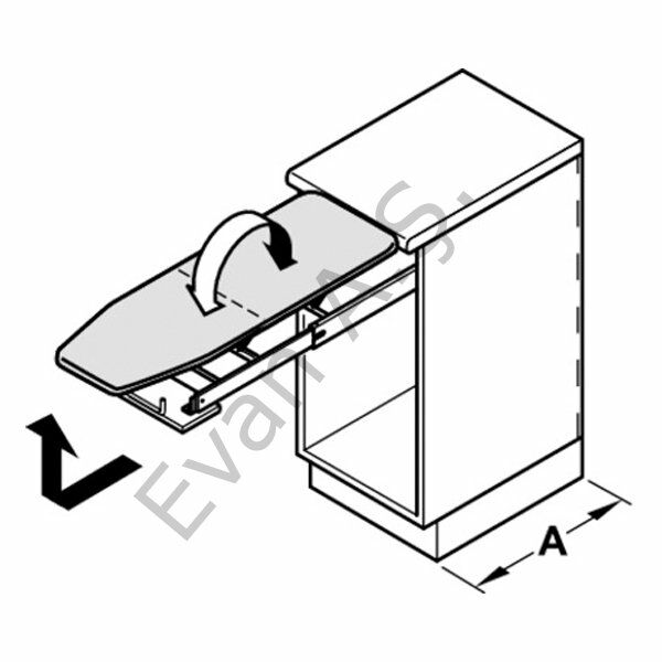 Hafele Ironfix Çekmece Tipi Ütü Masası Seti
