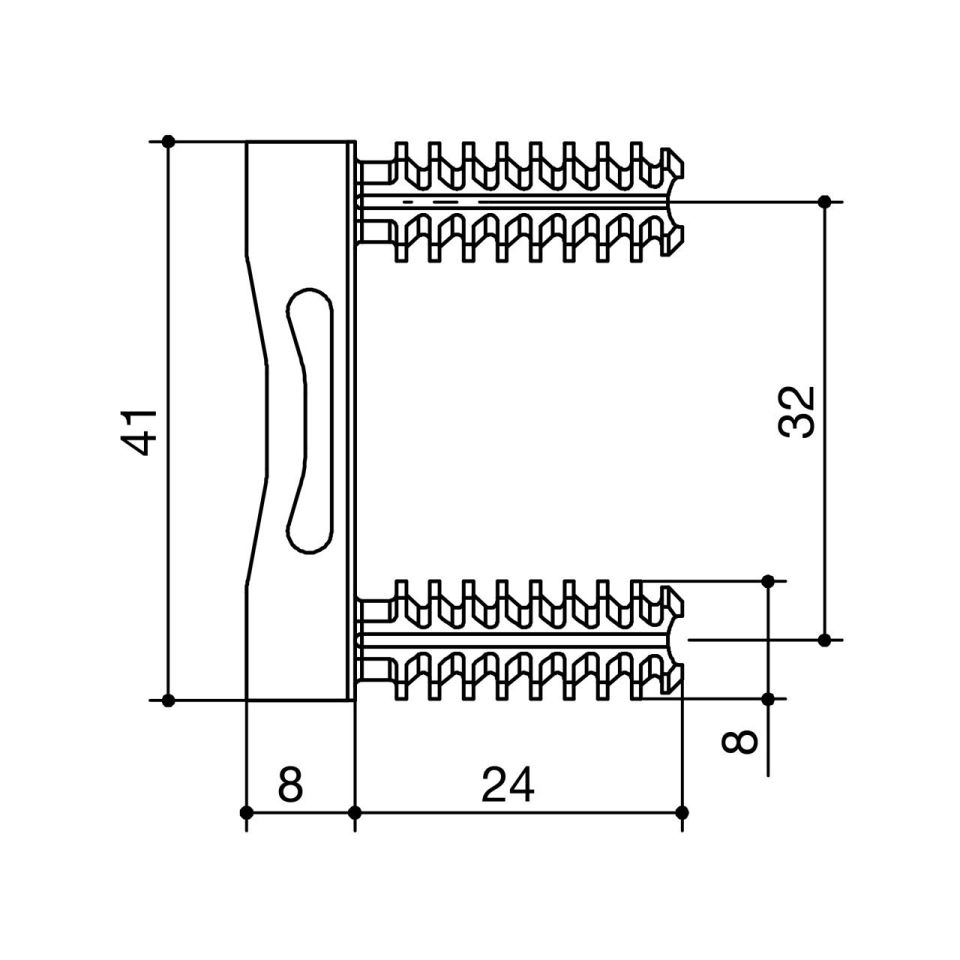 Hafele GR 8/5 Gizli Raf Bağlantı, Durduruculu