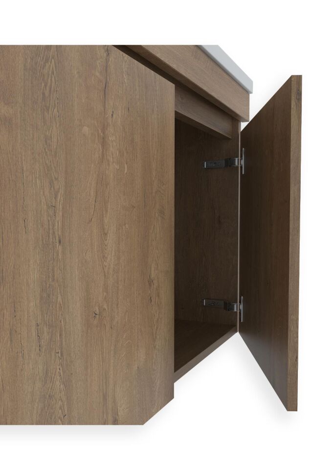Teta Home Tokyo 65 cm MDF Banyo Lavabolu Alt Dolap Kafkas Meşe