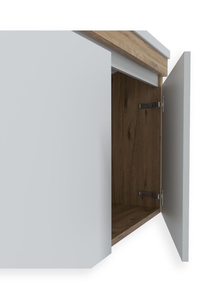 Teta Home Tokyo 65 cm MDF Banyo Lavabolu Alt Dolap Atlantik Çam-Beyaz