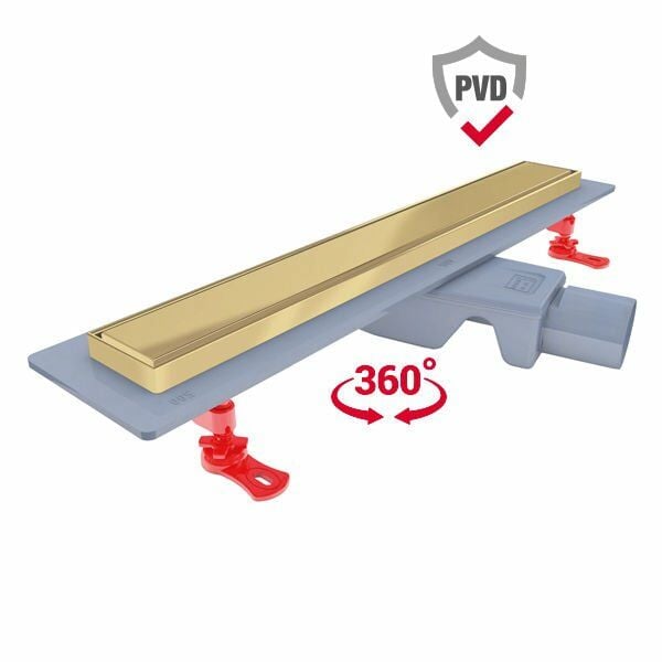Hafele Flowlıne Duş Kanalı,Ø50,400mm,P.Altın