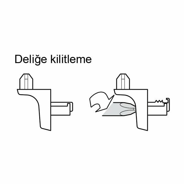 Hafele Raf Pimi Kilitli 4,8mm 75kg (100 Adet), Nikel