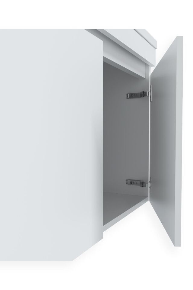 Teta Home Tokyo 65 cm MDF Banyo Lavabolu Alt Dolap Beyaz