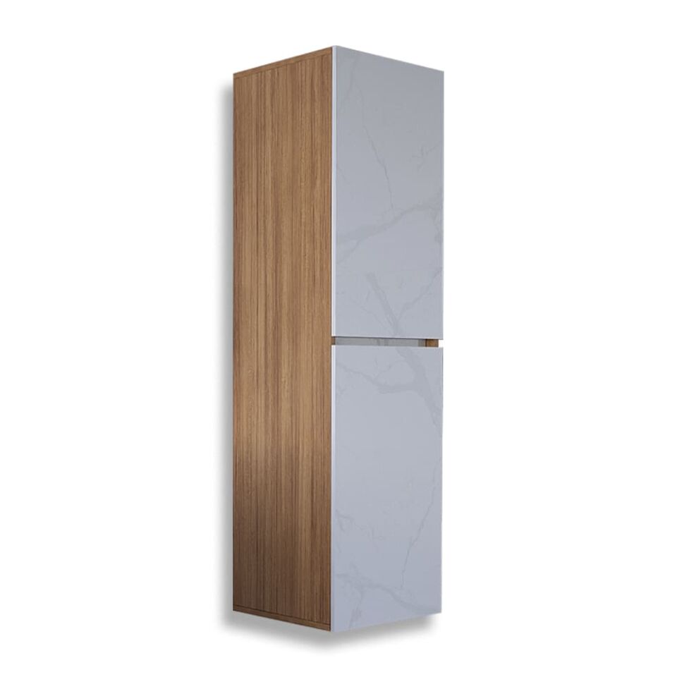 Teta Home Tokyo MDF Banyo Boy Dolabı Teak-Beyaz