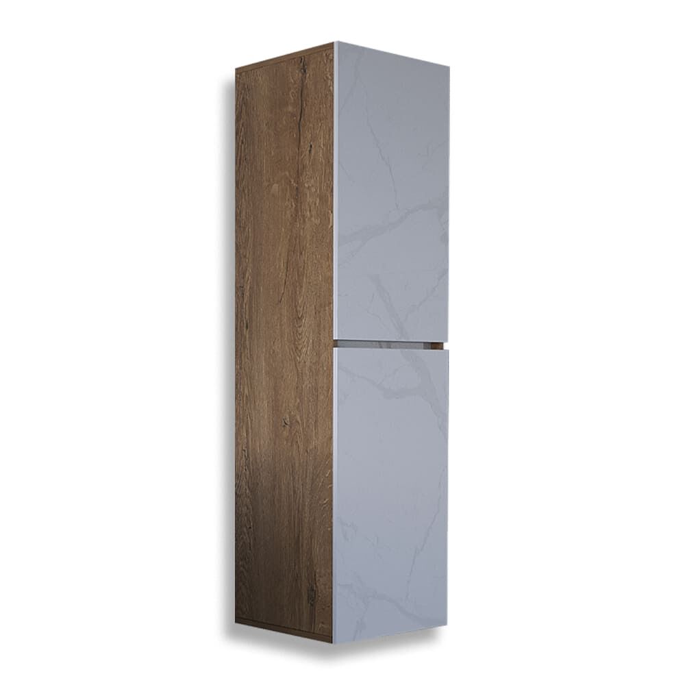 Teta Home Tokyo MDF Banyo Boy Dolabı Kafkas Meşe-Beyaz