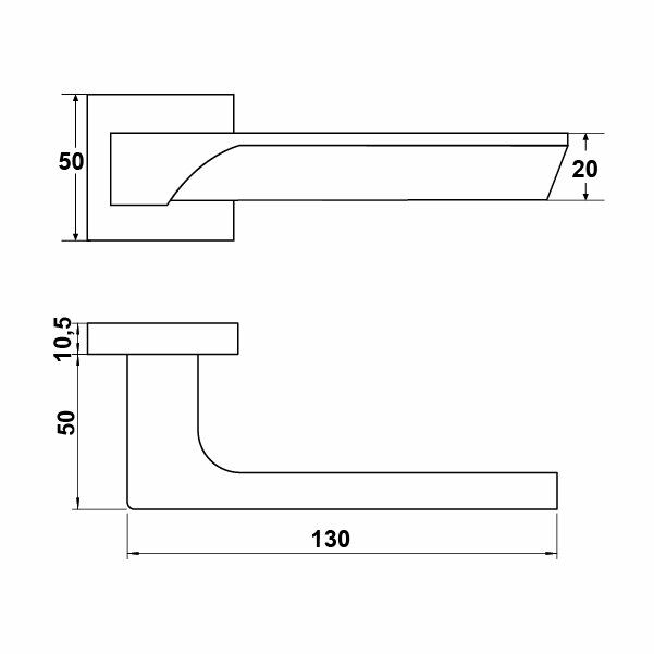 Hafele Kapı Kolu Seti İstanbul Oda Mat Krom