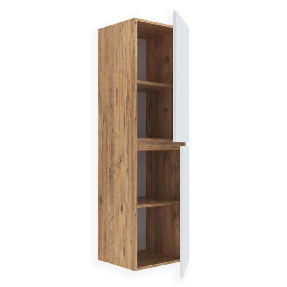 Teta Home Tokyo MDF Banyo Boy Dolabı Atlantik Çam-Beyaz