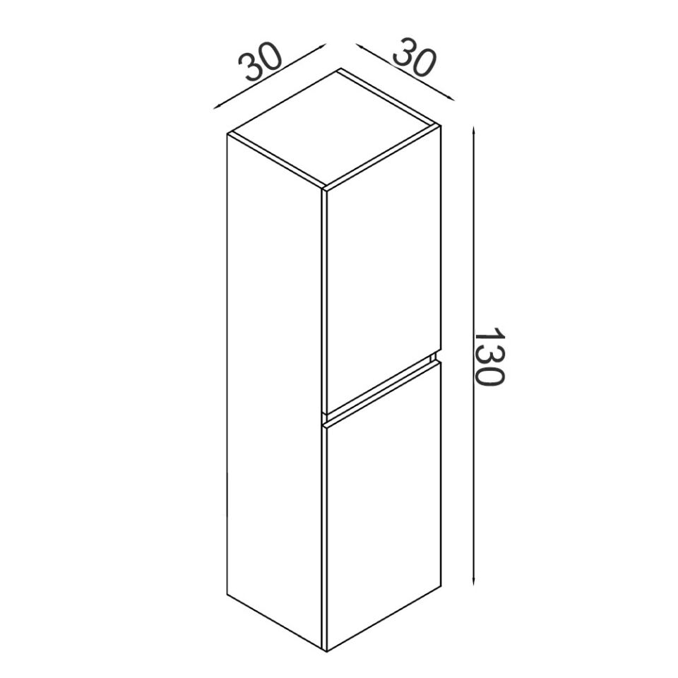 Teta Home Tokyo MDF Banyo Boy Dolabı Atlantik Çam-Beyaz