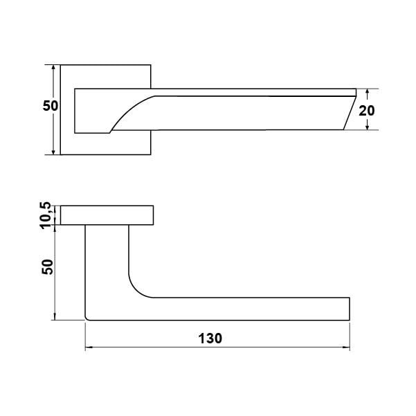 Hafele Kapı Kolu Seti İstanbul Barelli Mat Siyah