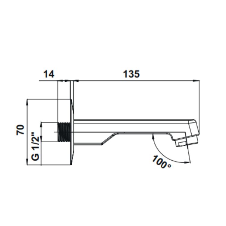Hafele Çıkış Ucu Fluxo Köşeli Parlak Altın