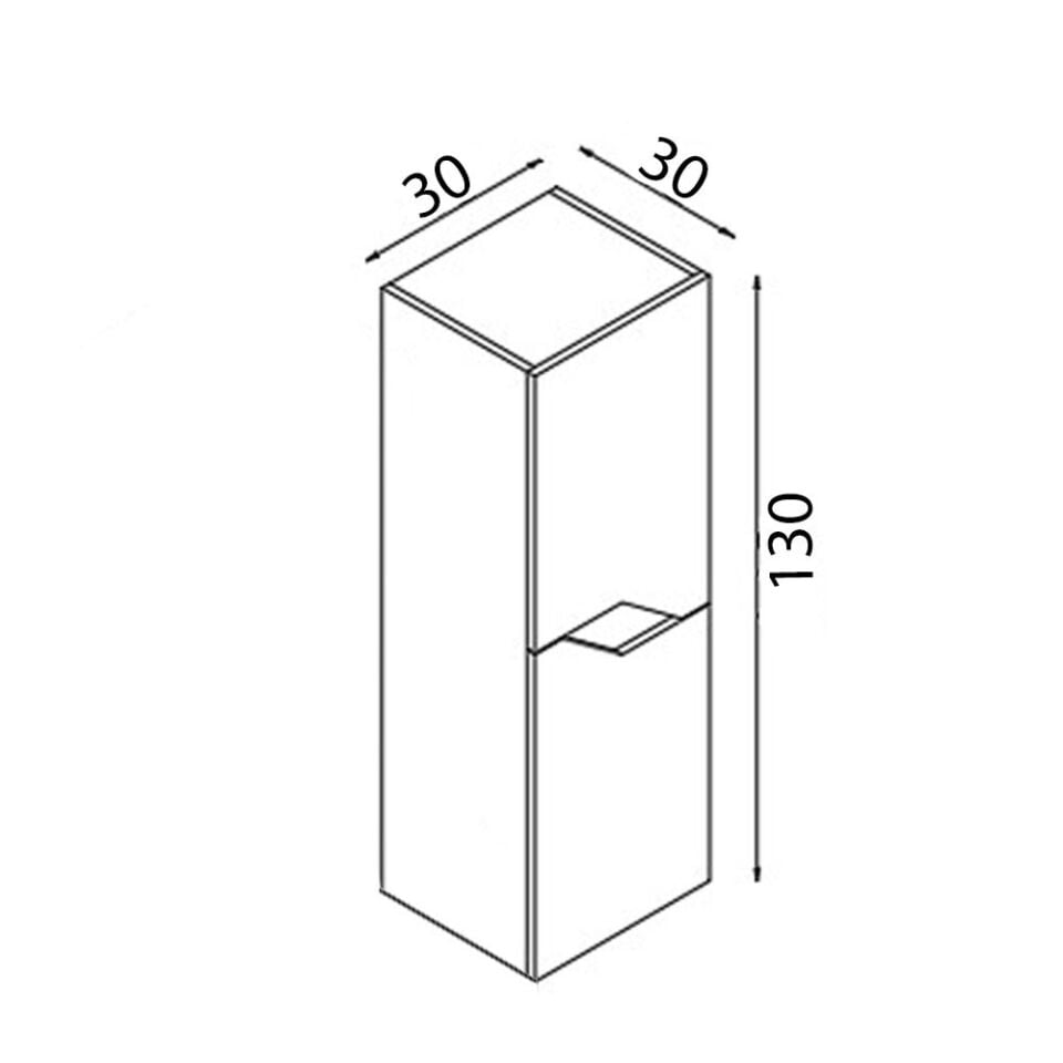 Teta Home Napoli Mdf Banyo Boy Dolabı Krem-Beyaz