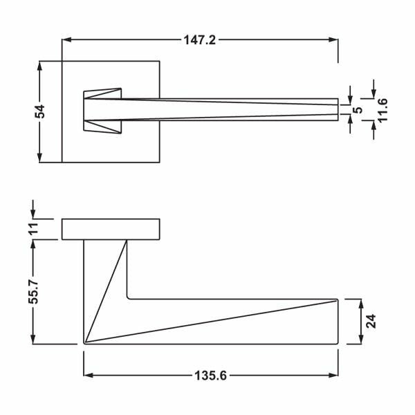 Hafele Kapı Kolu Flood Mat Siyah