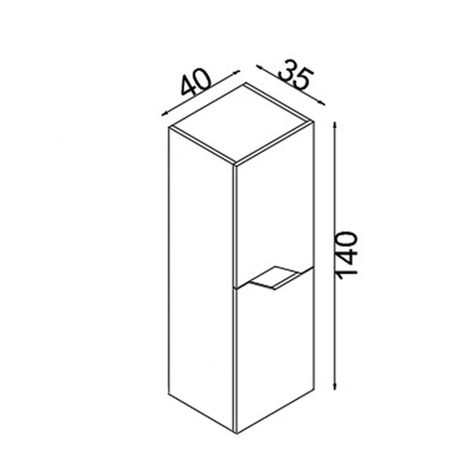 Teta Home Napoli MDF Banyo Boy Dolabı Bej-Beyaz