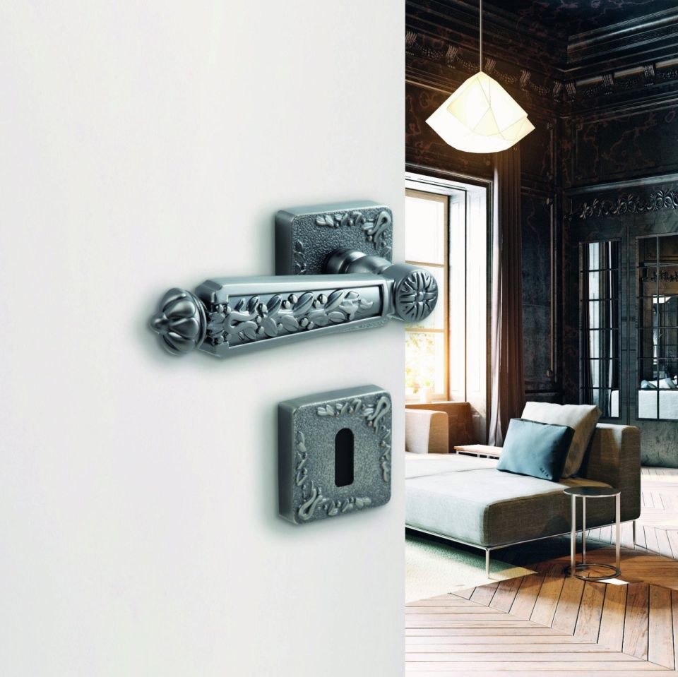 Hafele Kapı Kolu Seti Ruby WC Antik Gümüş