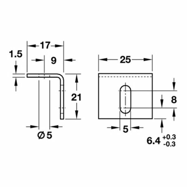 Hafele Köşebent Yatay Çelik Nikel Kpl.