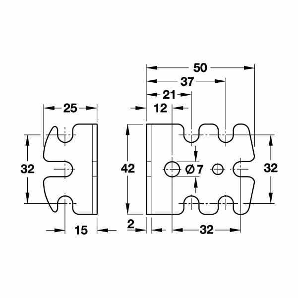 Hafele Köşebent 32mm (50 Adet), Galvaniz