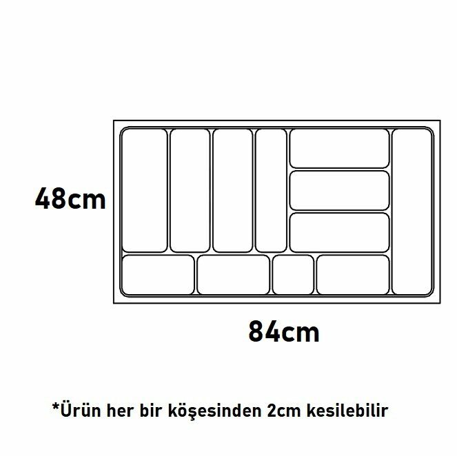 Hafele Smart Çatal Kaşıklık Gümüş Renk, 84x48cm