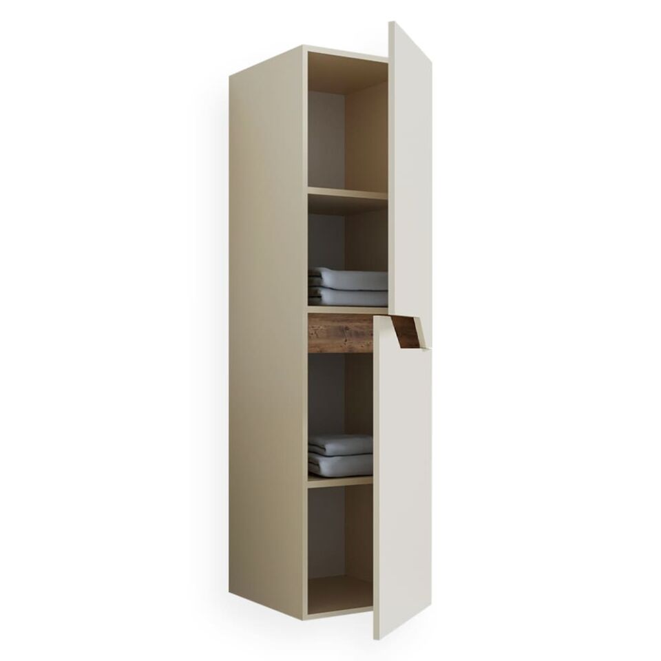 Teta Home Napoli MDF Banyo Boy Dolabı Bej