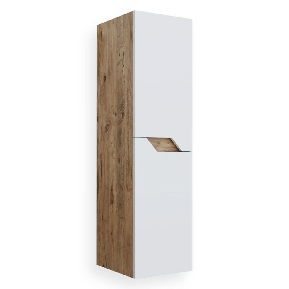 Teta Home Napoli MDF Banyo Boy Dolabı Atlantik Çam-Beyaz