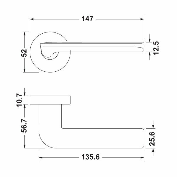 Hafele Kapı Kolu Lyon Mat Siyah