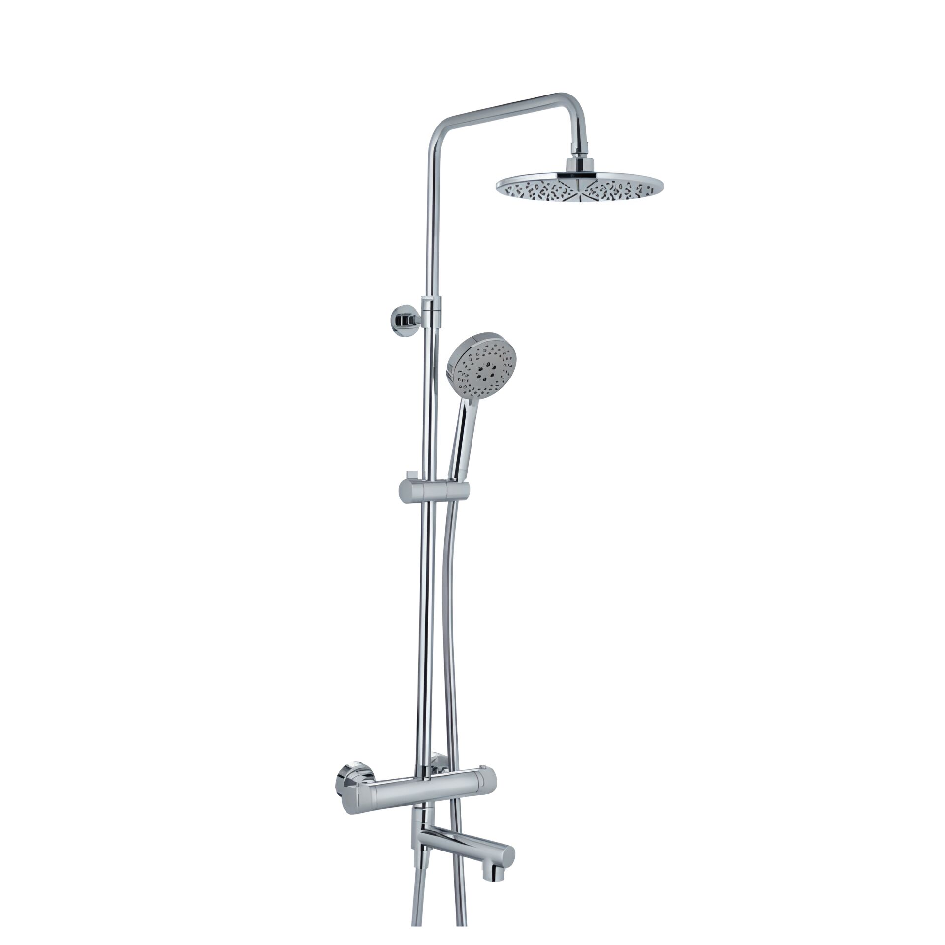 Hafele Kolonlu Duş Sistemi Boda Termo 3 Yönlü 5 Fonksiyonlu Parlak Krom