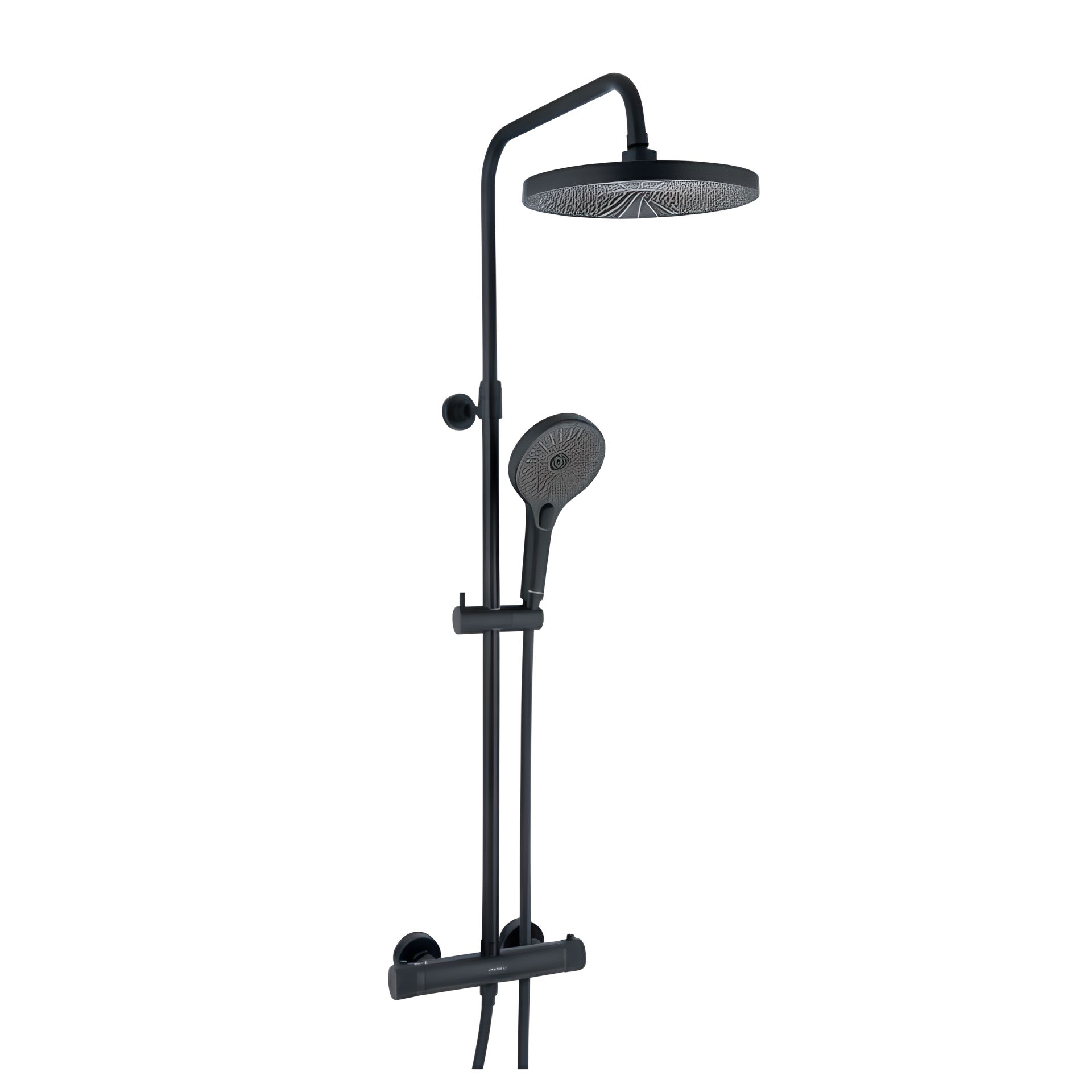 Hafele Kolonlu Duş Sistemi Panda Termo 2 Yönlü Mat Siyah