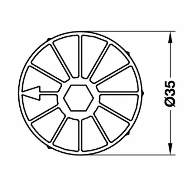 Hafele Maxifix-E Gövde SW6 18mm (10 Adet), Ham