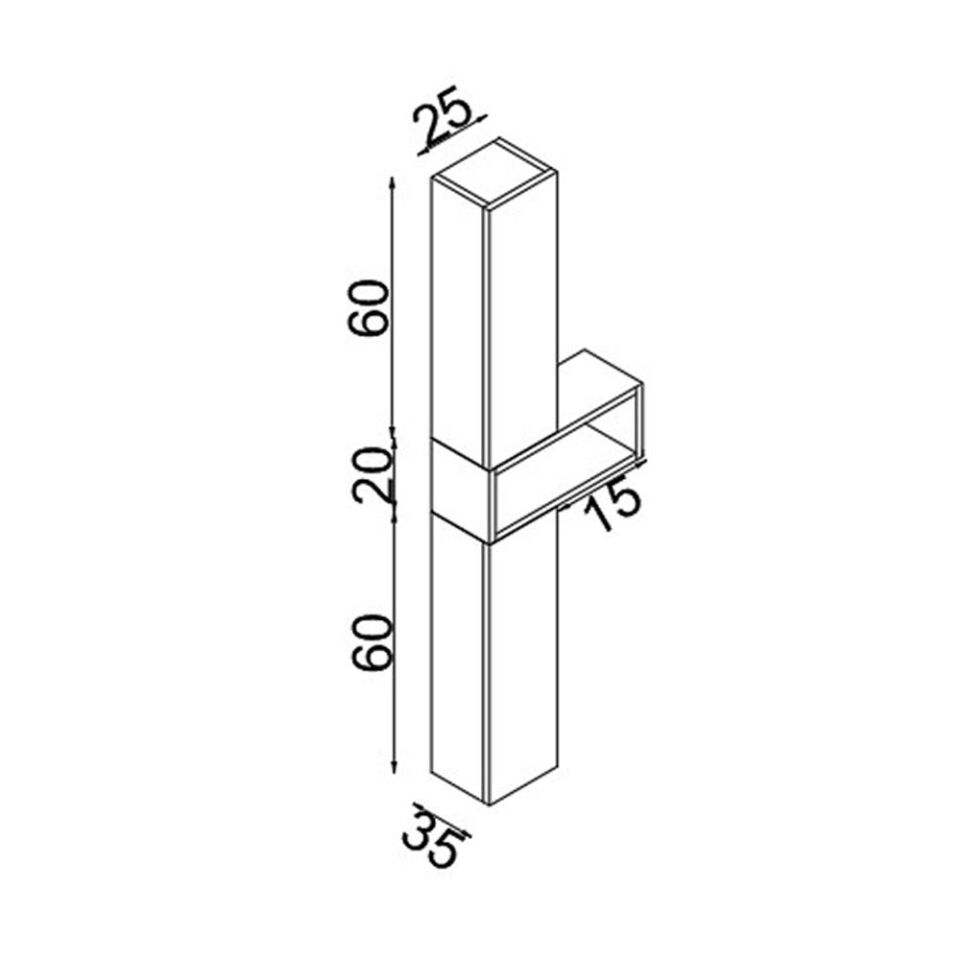 Teta Home Madrid MDF Banyo Boy Dolabı Bej