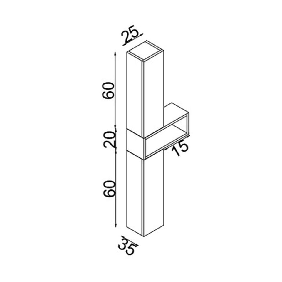 Teta Home Madrid MDF Banyo Boy Dolabı Antrasit