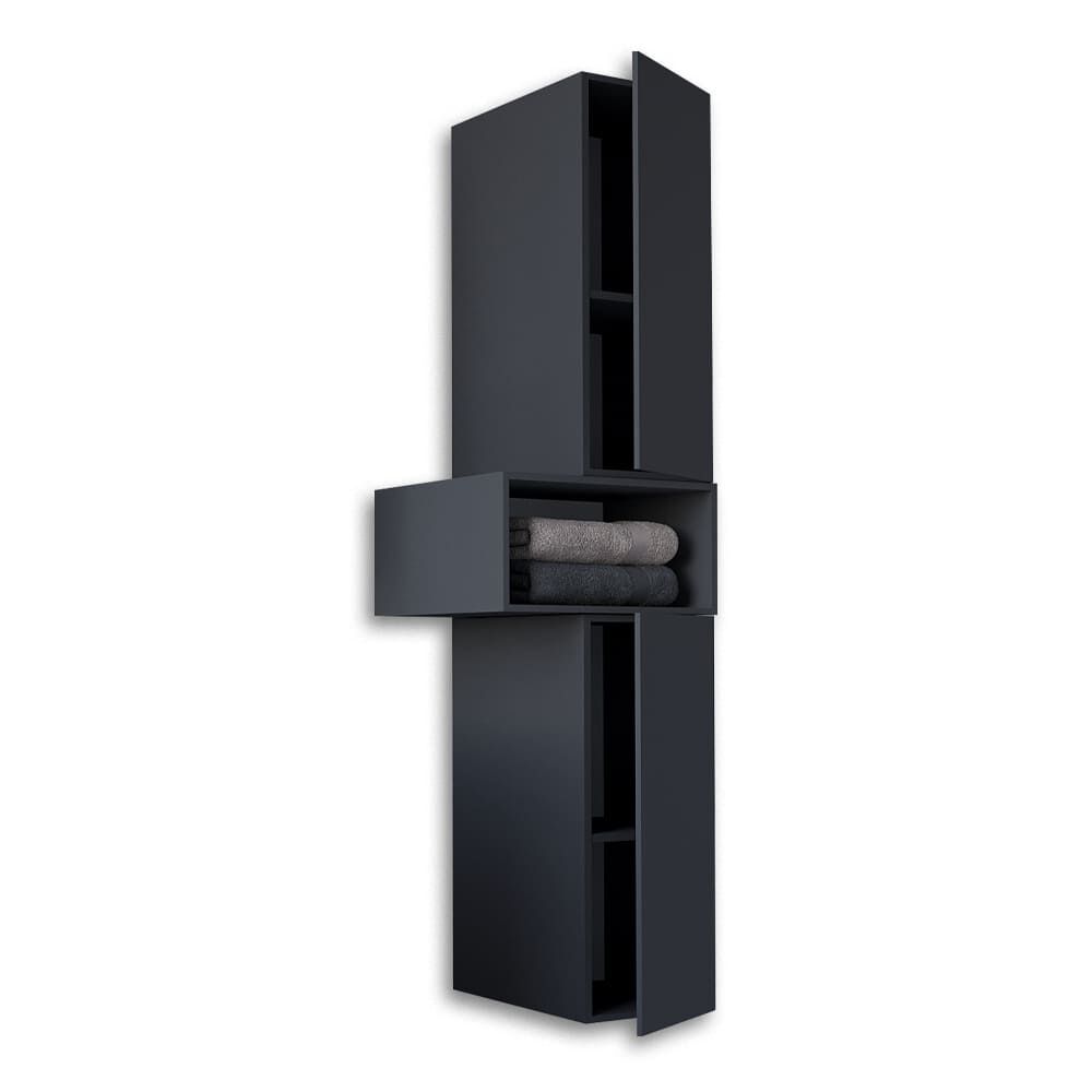 Teta Home Madrid MDF Banyo Boy Dolabı Antrasit