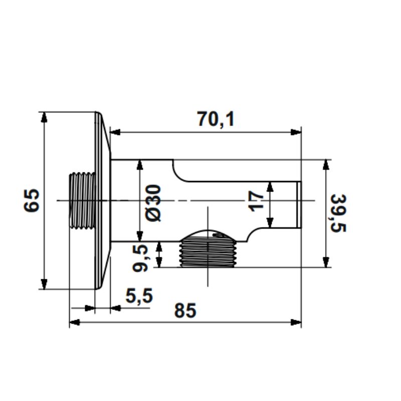 Hafele Askılı El Duşu Çıkışı Fluxo Yuvarlak Parlak Rose