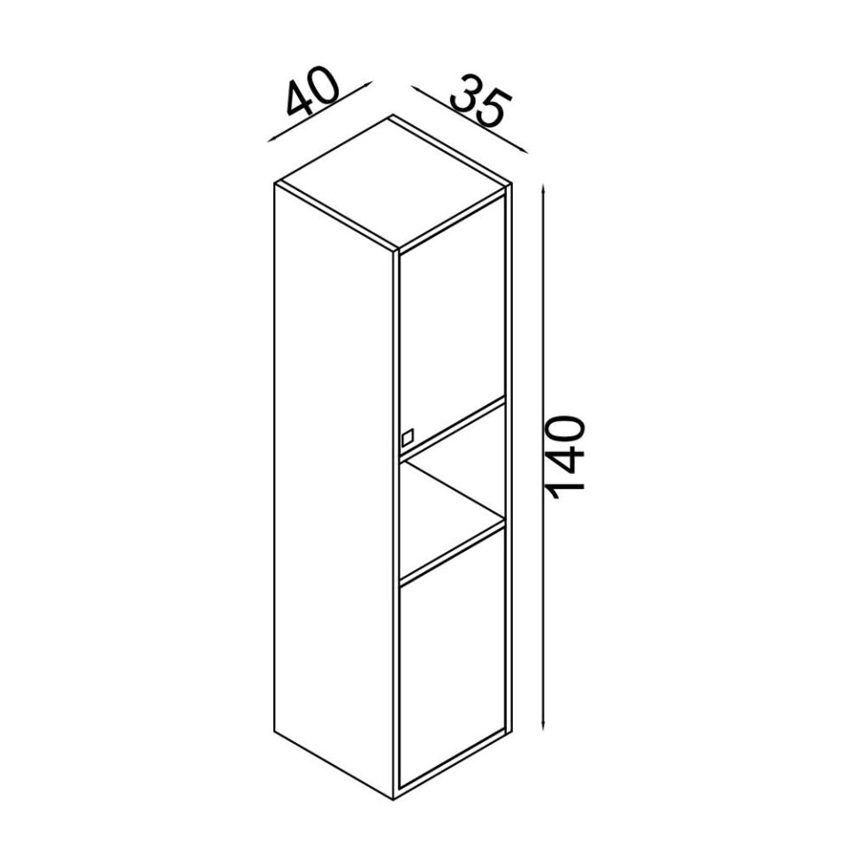 Teta Home Lizbon Mdf Banyo Boy Dolabı Atlantik Çam-Beyaz