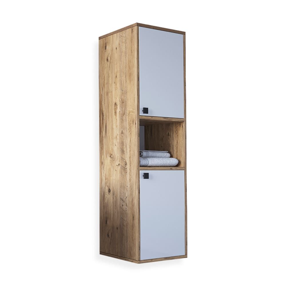 Teta Home Lizbon Mdf Banyo Boy Dolabı Atlantik Çam-Beyaz