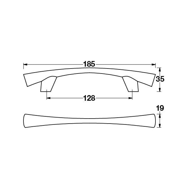 Hafele Mobilya Kulpu Arco 128mm Parlak Krom
