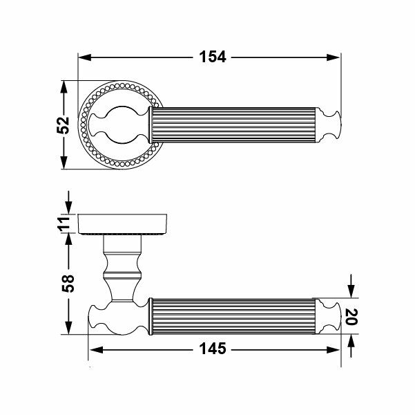 Hafele Kapı Kolu Calisto Antik Gümüş