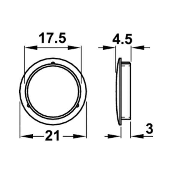 Hafele TR6 Kapak Zamak Nikel (100 Adet)