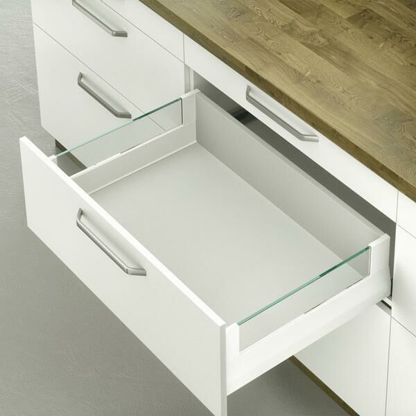 Hafele Çekmece Seti Cam Bordürlü 50'lik Vidalı Beyaz