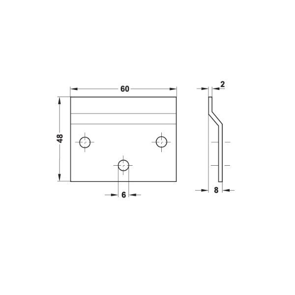 Hafele Mini/Midi Montaj Plakası Vidalı 60mm (20 Adet)