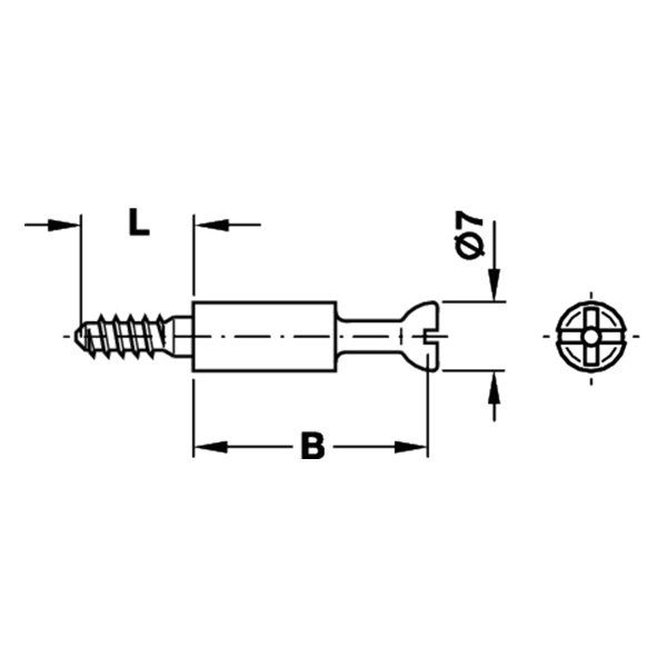 Hafele Minifix Mil 34/3/12mm (100 Adet), Galvaniz